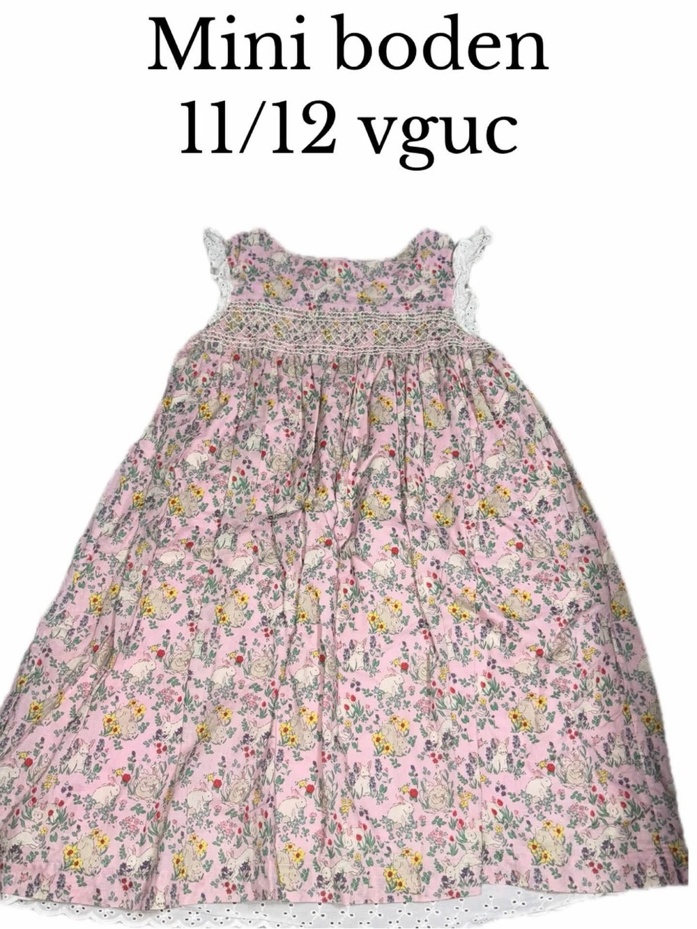 Mini boden smock bunny dress